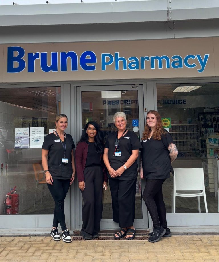 Brune Pharmacy team outside the branch