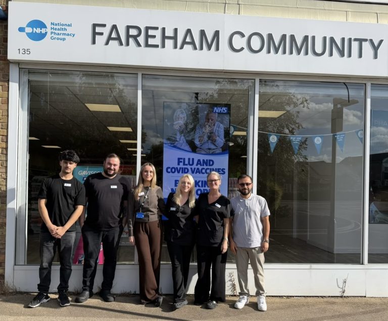 Fareham Community Pharmacy team outside the branch